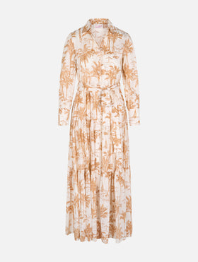 Woman Toile de Jouy cotton dress Jensen - MC2 Saint Barth