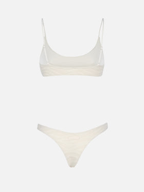 Bikini da donna a bralette in spugna zebrata Judy Naomi