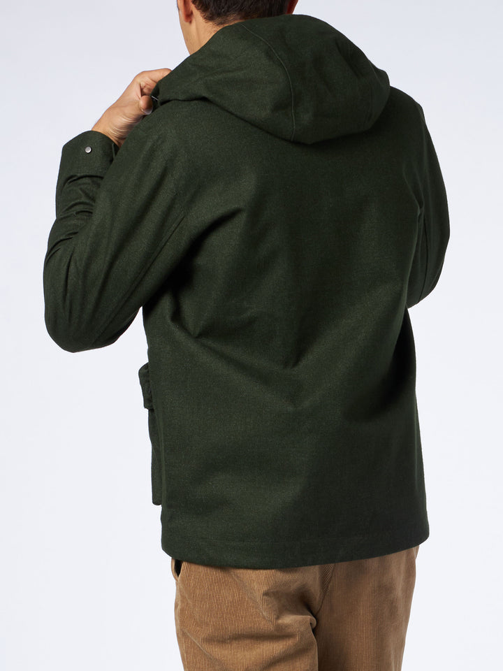 Man hooded green windbreaker jacket - MC2 Saint Barth