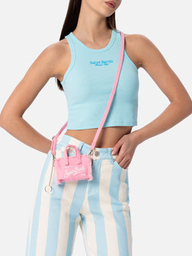Pink cotton canvas Key Holder - MC2 Saint Barth
