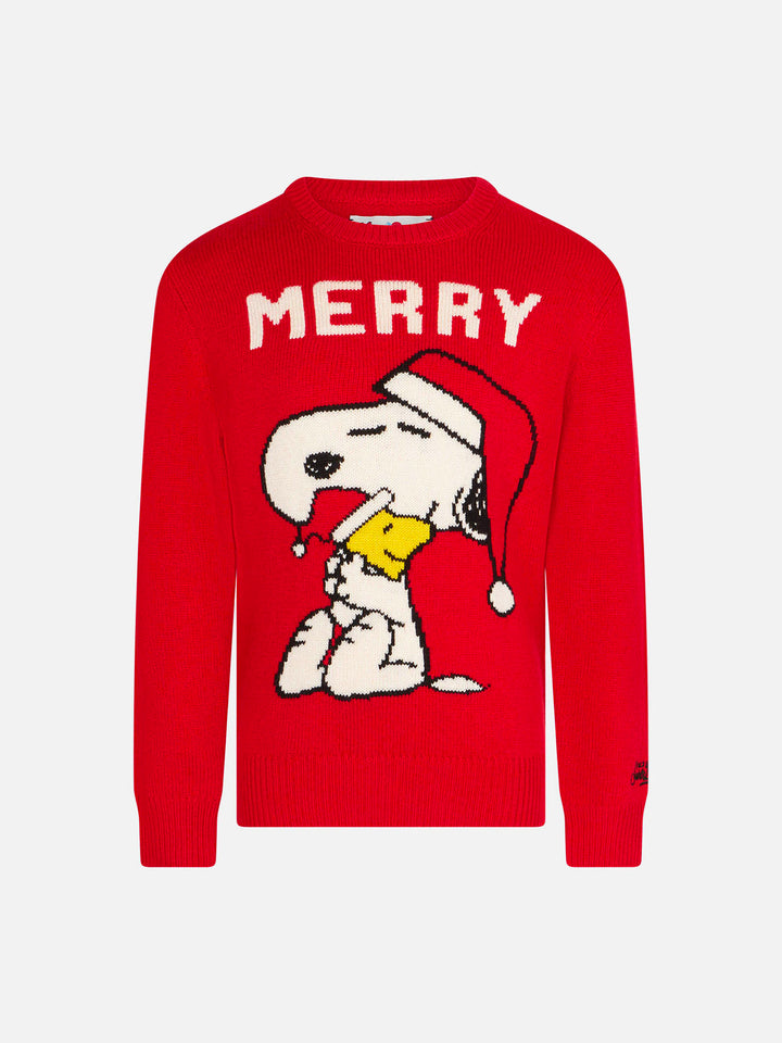 Kid crewneck sweater with Christmas Snoopy print | SNOOPY - PEANUTS™ SPECIAL EDITION - MC2 Saint Barth