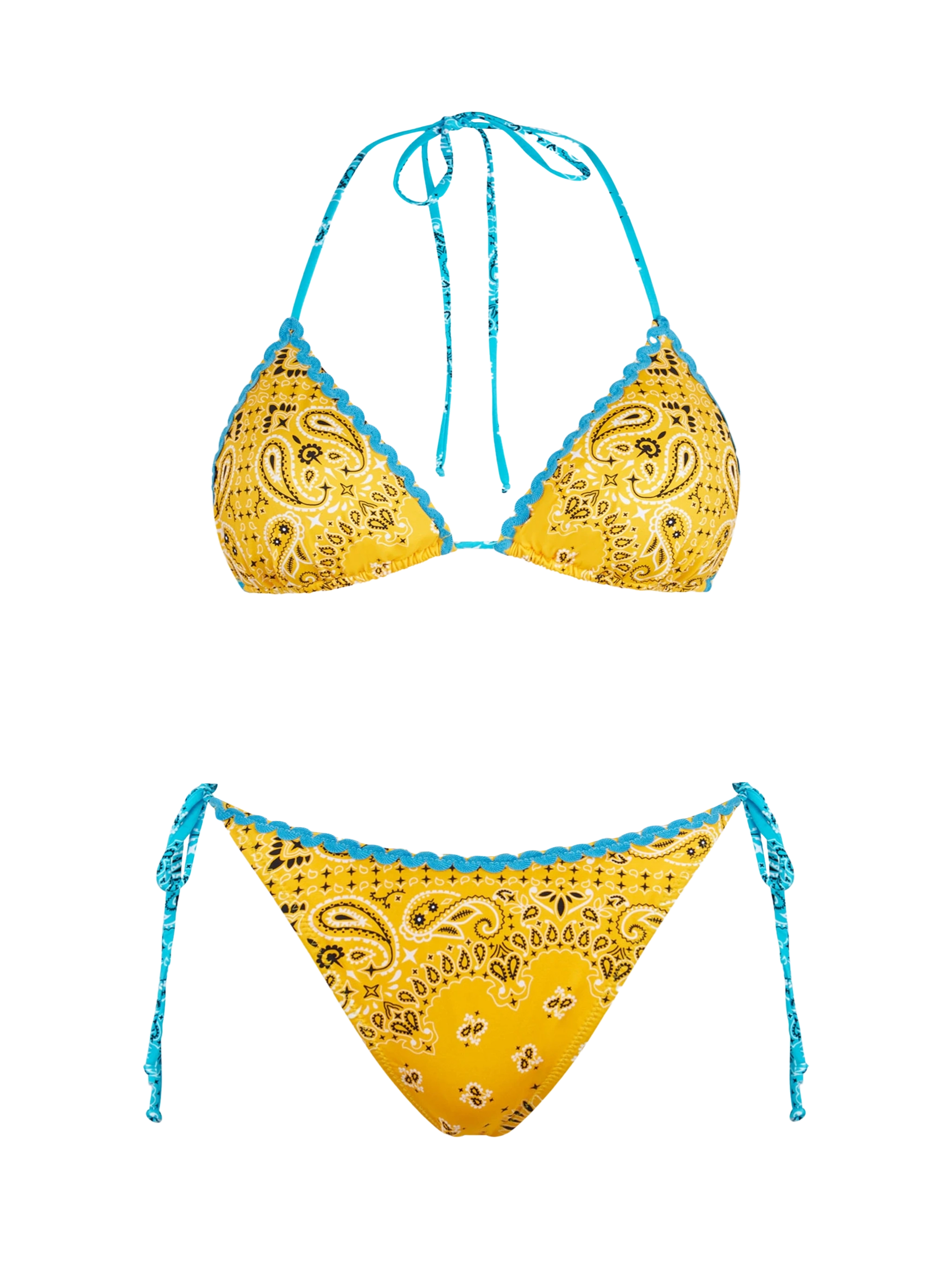 Woman triangle bikini with bandanna print - MC2 Saint Barth