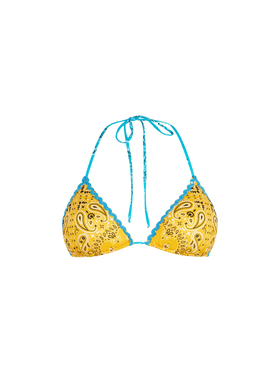 Woman triangle top swimsuit with bandanna print - MC2 Saint Barth