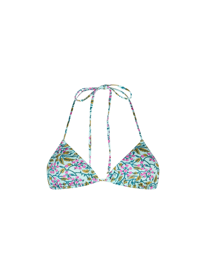 Woman radical flower triangle top swimsuit Leah - MC2 Saint Barth