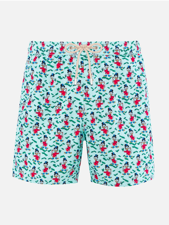 Man lightweight fabric swim-shorts Lighting Micro Fantasy with Scrooge print | DISNEY SPECIAL EDITION - MC2 Saint Barth