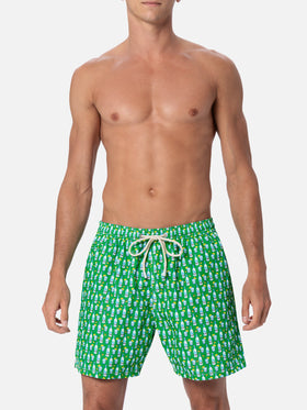 Man lightweight fabric swim-shorts Lighting Micro Fantasy with tequila print - MC2 Saint Barth