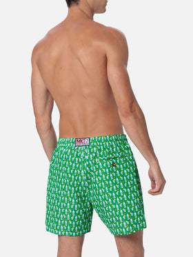 Man lightweight fabric swim-shorts Lighting Micro Fantasy with tequila print - MC2 Saint Barth