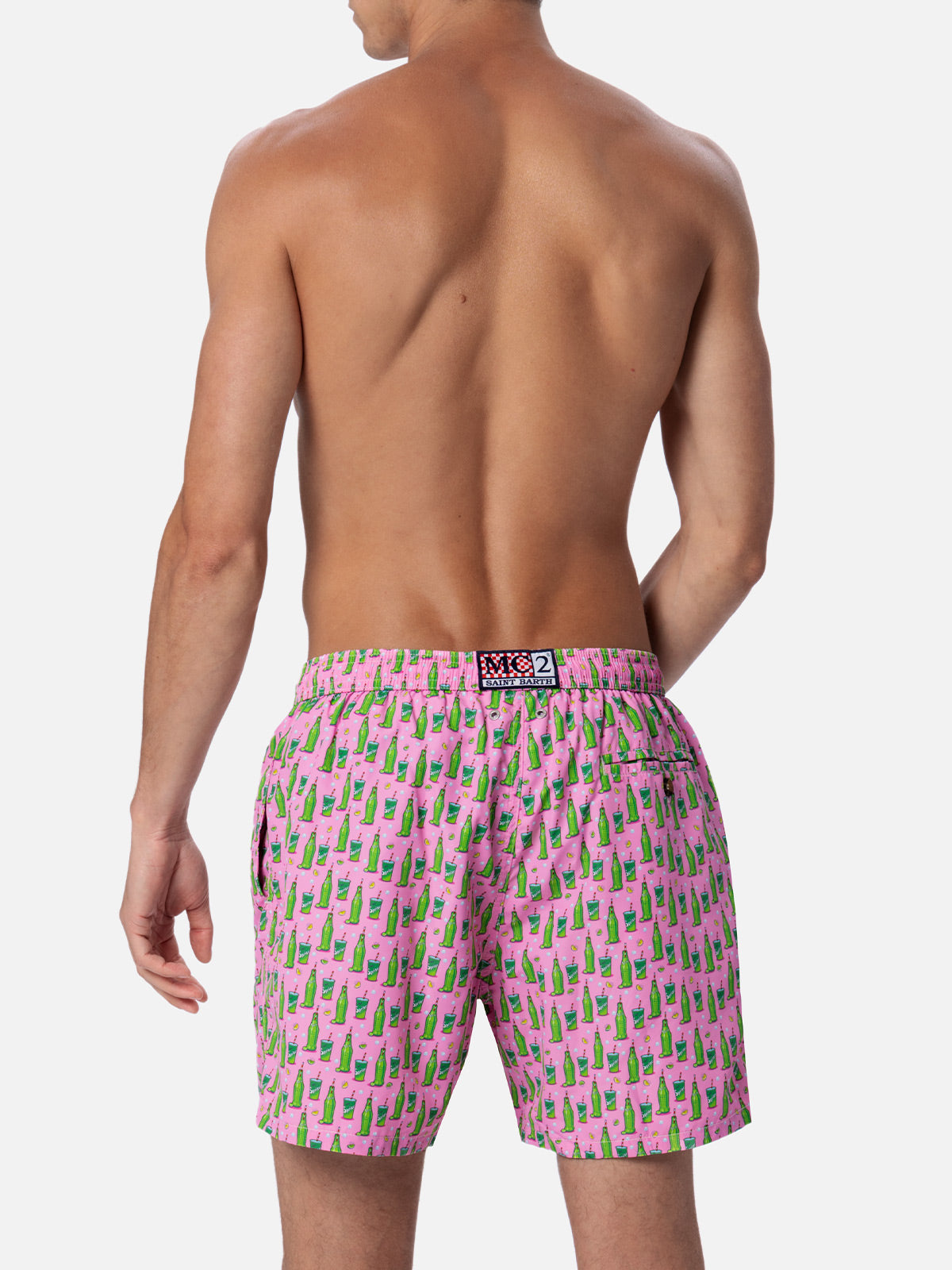 Man lightweight fabric swim-shorts Lighting Micro Fantasy with Sprite print | THE COCA COLA COMPANY SPECIAL EDITION - MC2 Saint Barth