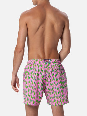 Man lightweight fabric swim-shorts Lighting Micro Fantasy with Sprite print | THE COCA COLA COMPANY SPECIAL EDITION - MC2 Saint Barth