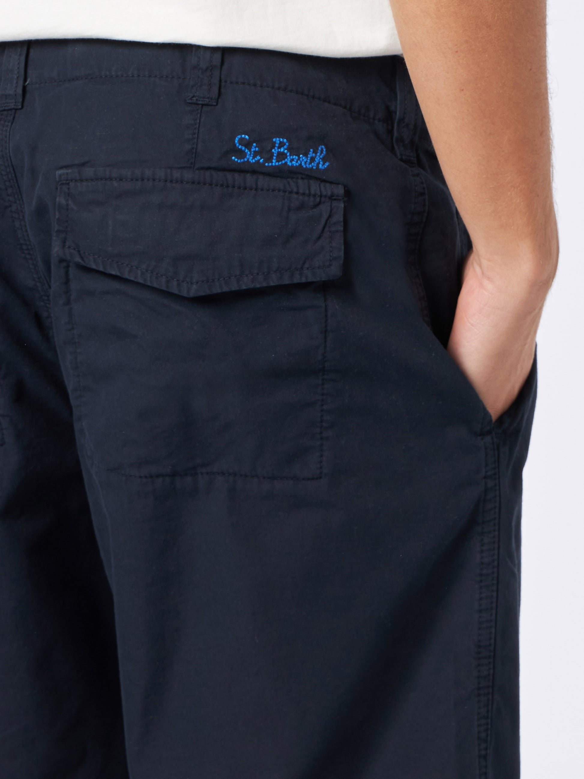 Man blue bermuda with side pockets - MC2 Saint Barth