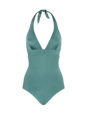Woman sage green one piece swimsuit - MC2 Saint Barth