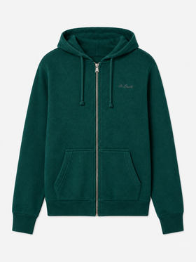 Maglia Mahony in lana con cappuccio verde tinta unita