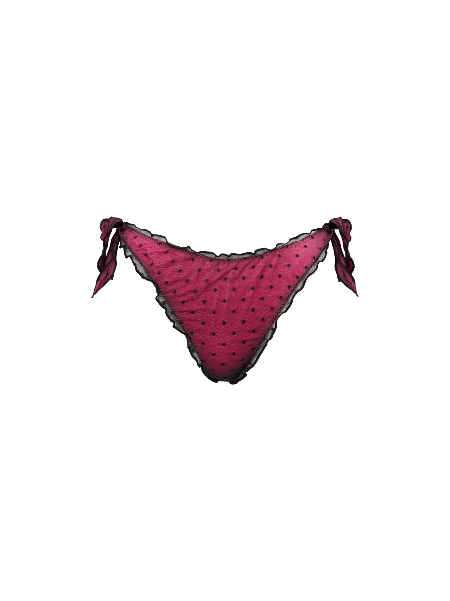 Slip da bagno rosa con tulle