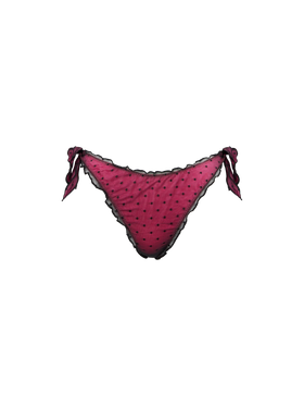 Slip da bagno rosa con tulle