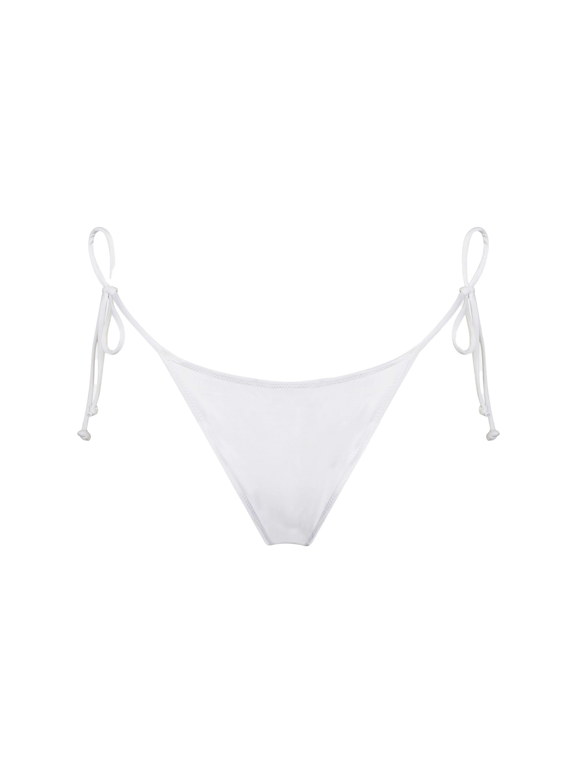 Woman white swim briefs with side laces - MC2 Saint Barth