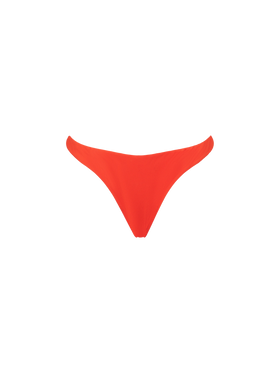Woman orange cheeky swim briefs