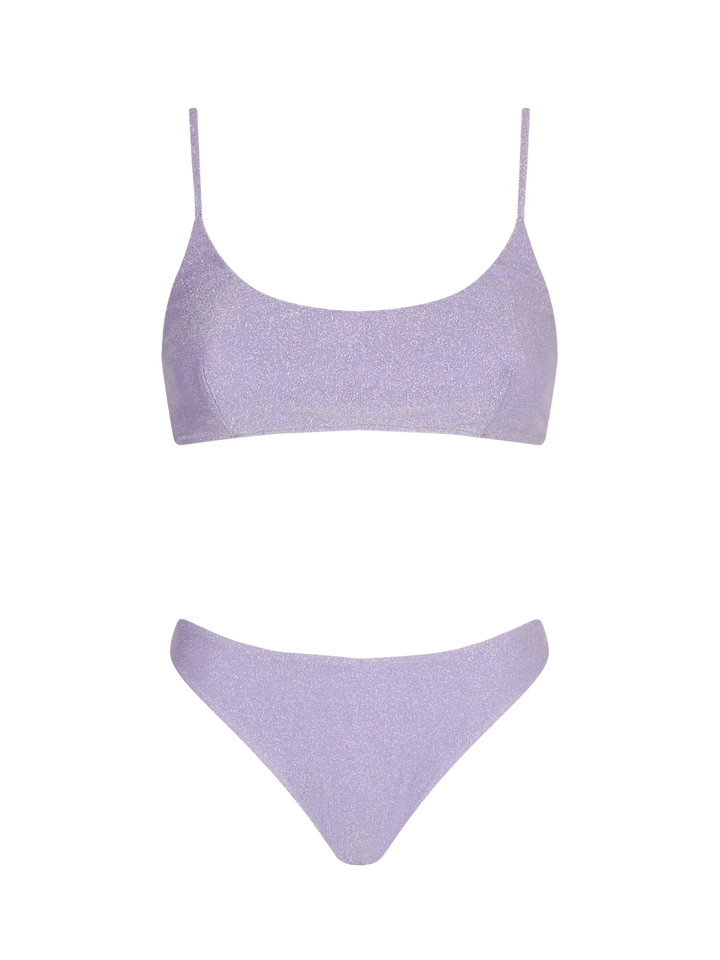 Lilac lurex bralette bikini - MC2 Saint Barth