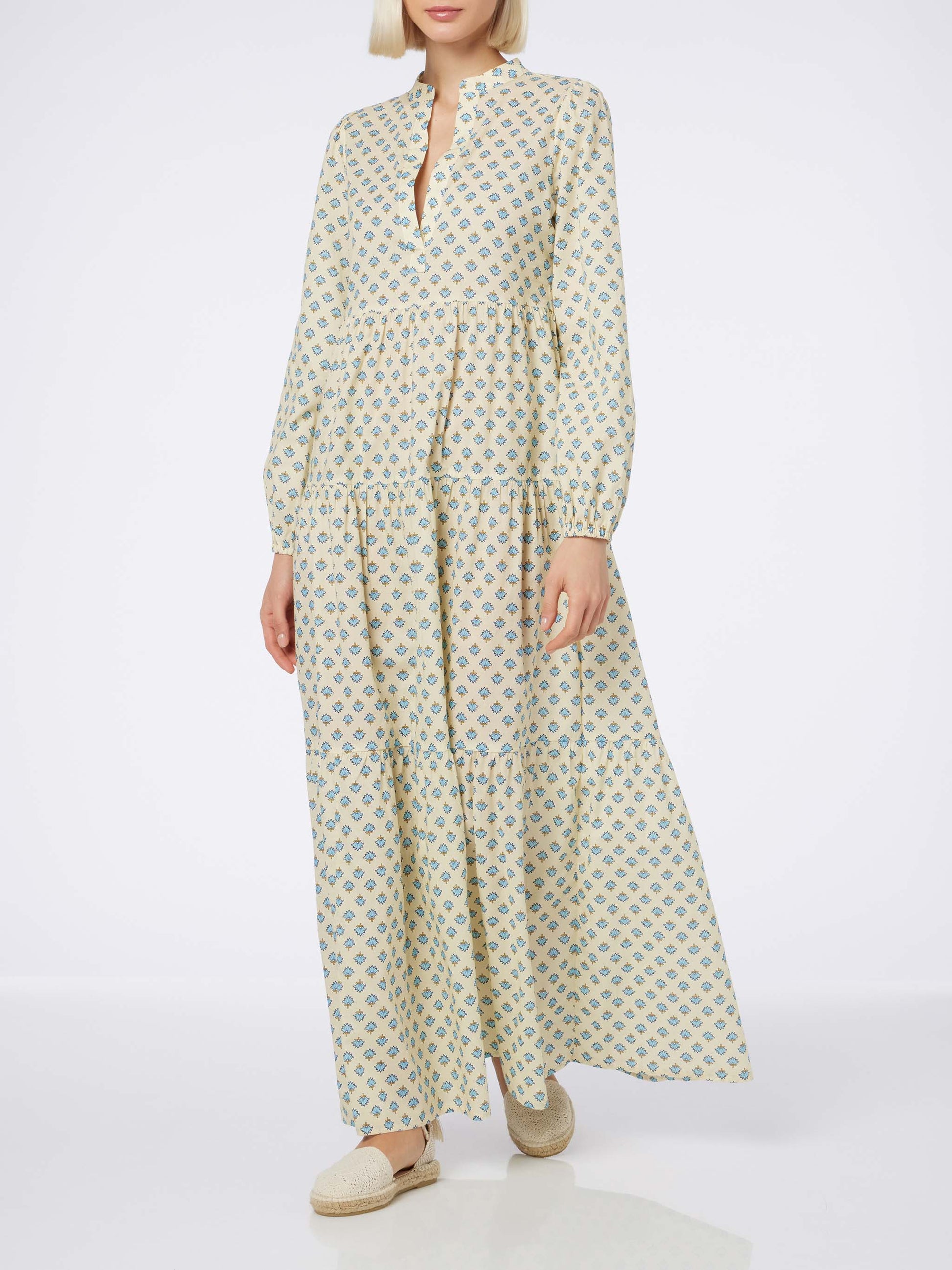 Woman cotton voile maxi dress Nadja - MC2 Saint Barth