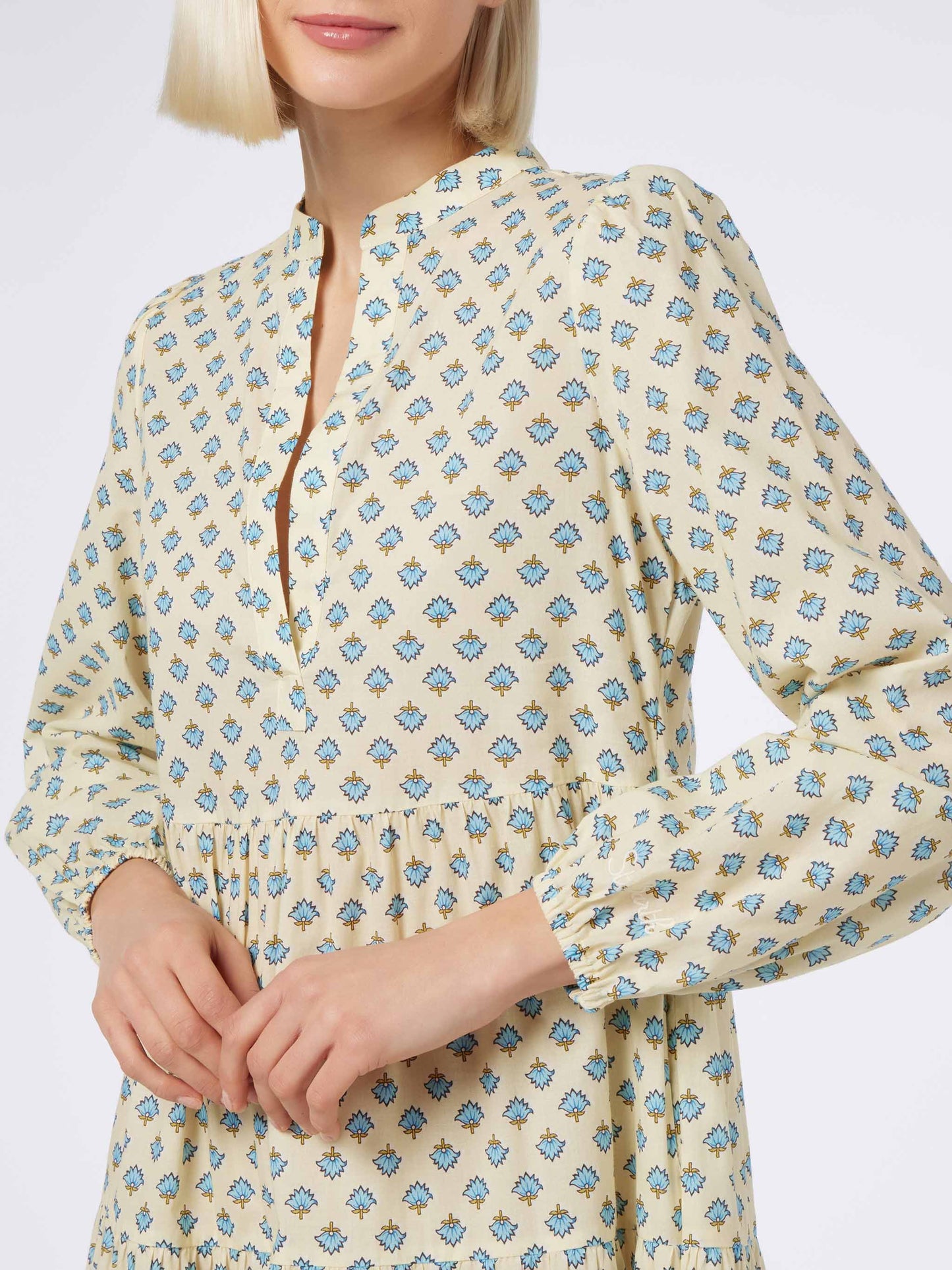 Woman cotton voile maxi dress Nadja - MC2 Saint Barth