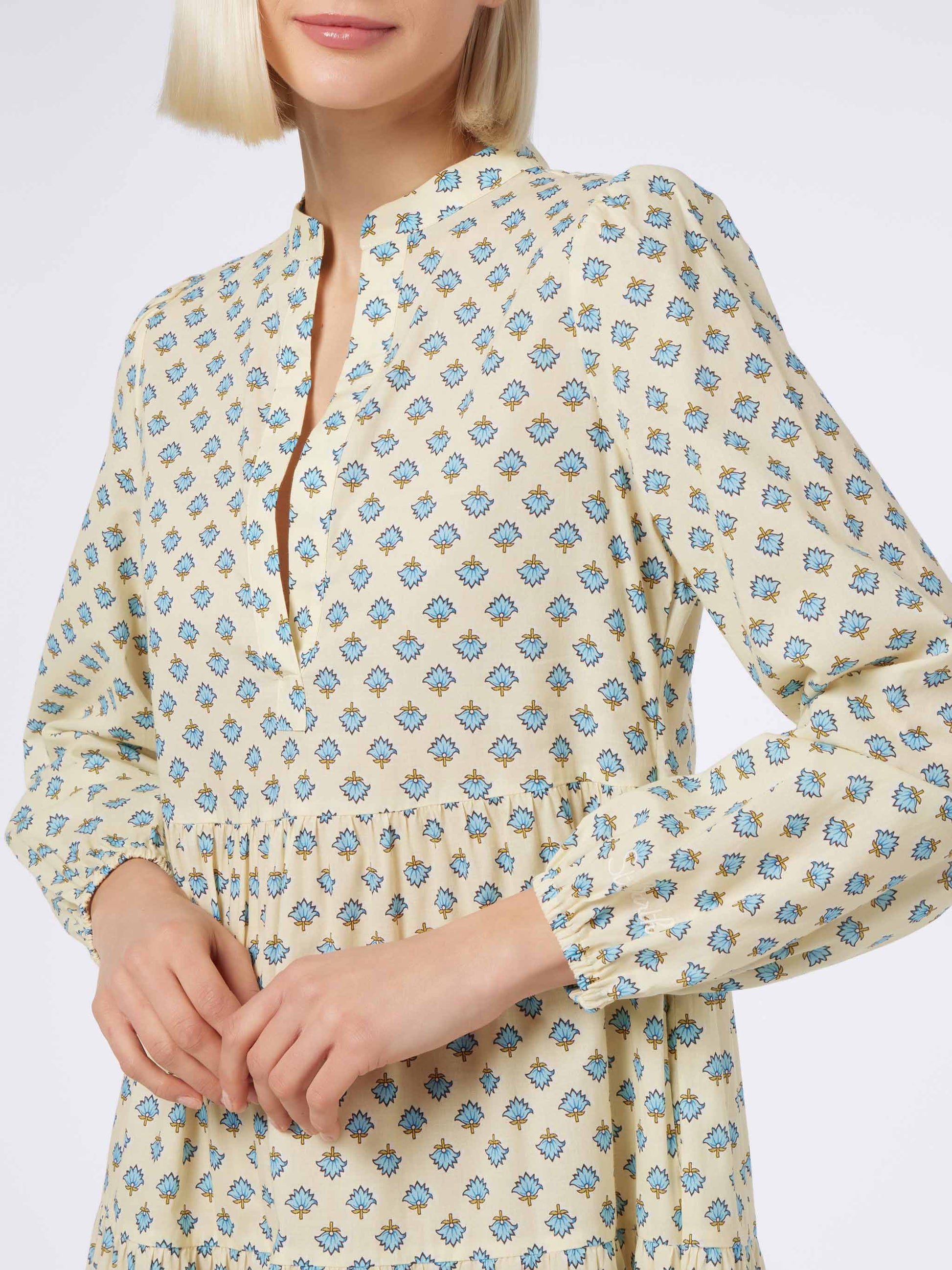 Woman cotton voile maxi dress Nadja - MC2 Saint Barth