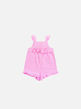 Little pink striped print baby dress - MC2 Saint Barth
