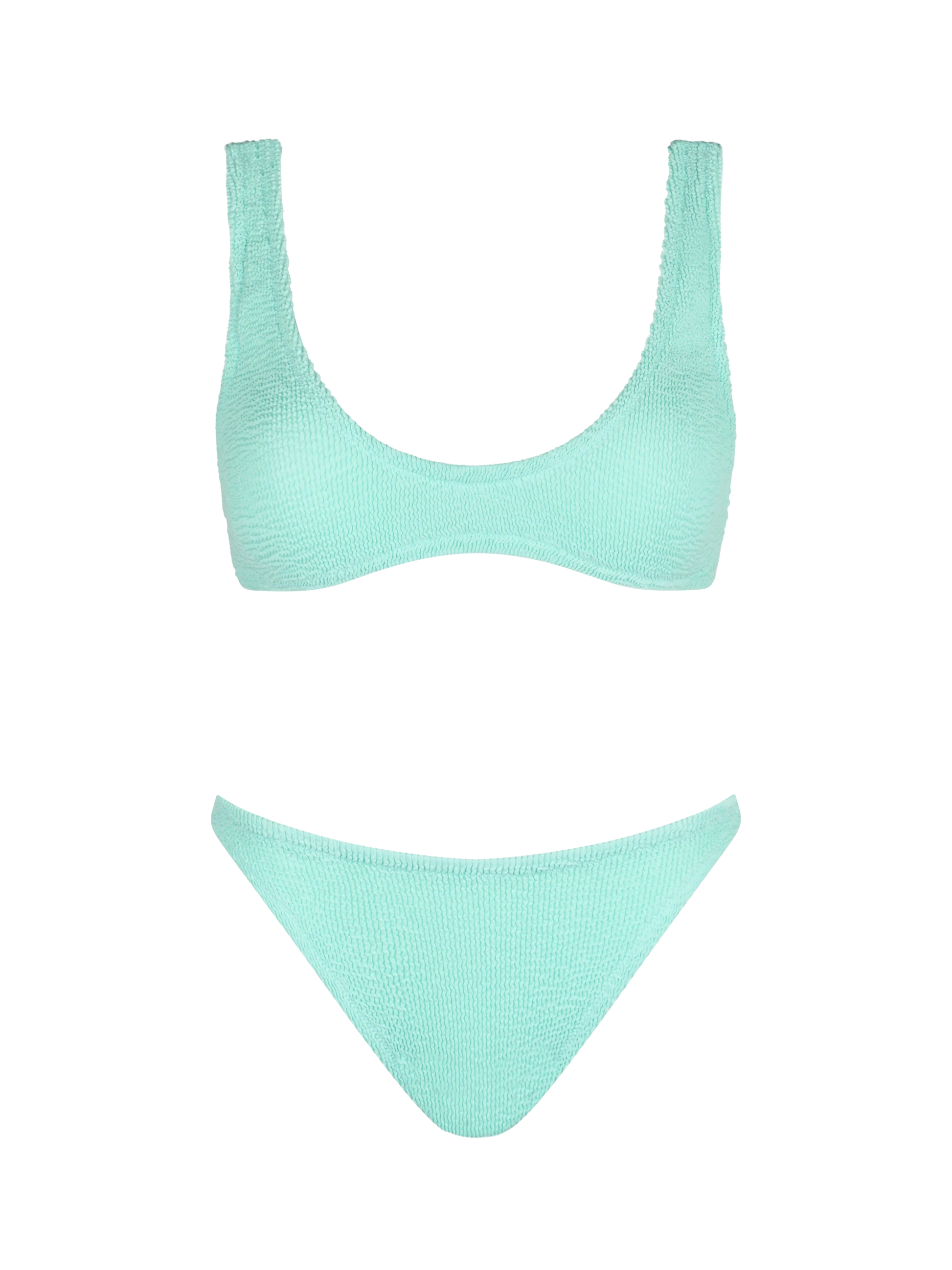 Woman sage green tiny crinkle bikini Pamy Naomi - MC2 Saint Barth