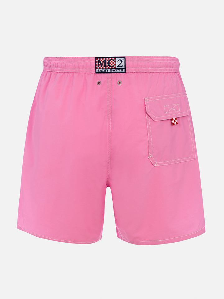 Pink mid-length swim shorts Patmos - MC2 Saint Barth