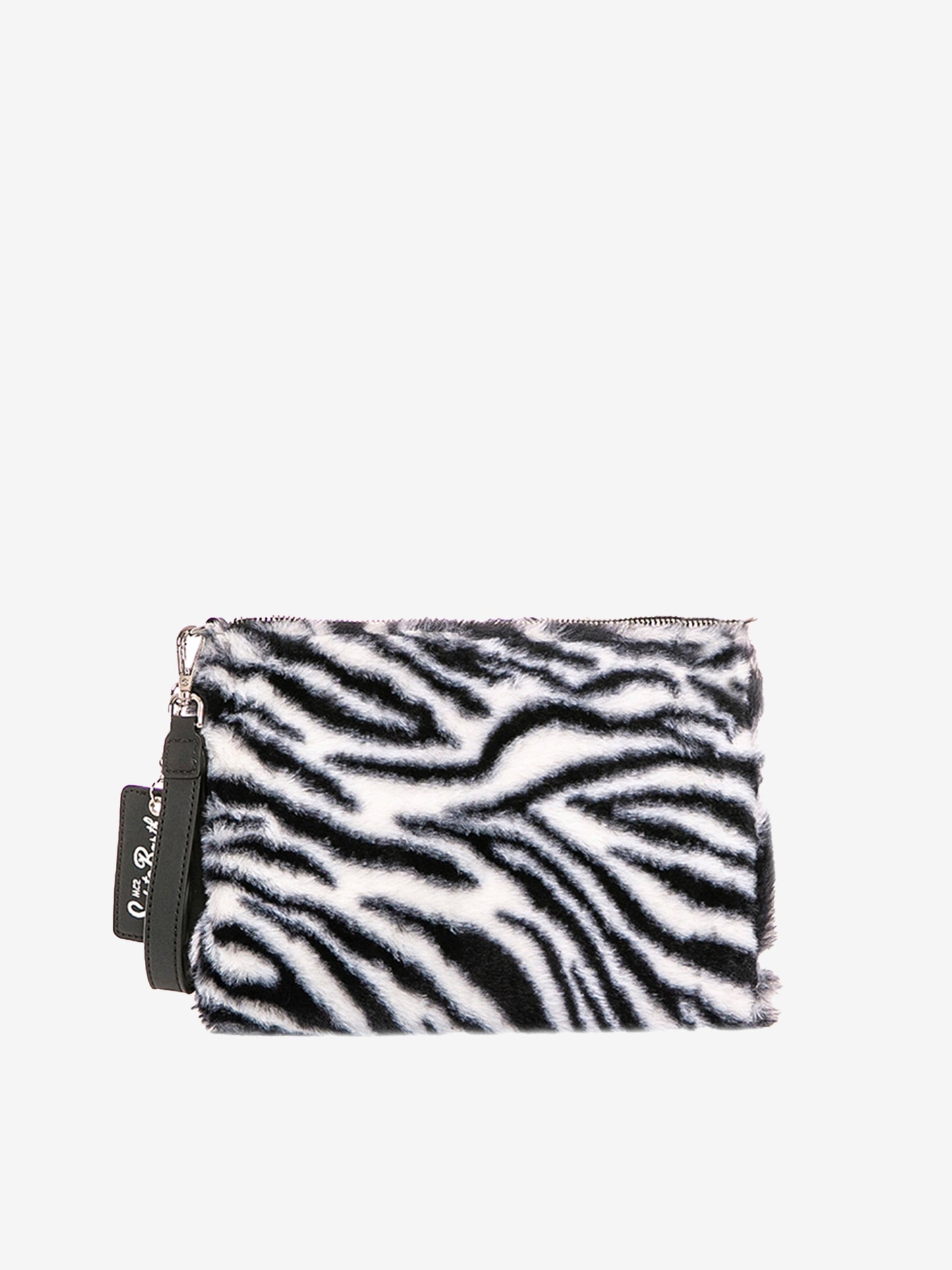 Parisienne furry cross-body pouch bag with zebra print - MC2 Saint Barth