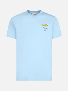 Man classic fit cotton jersey t-shirt Portofino with Mi fai volare embroidery - MC2 Saint Barth