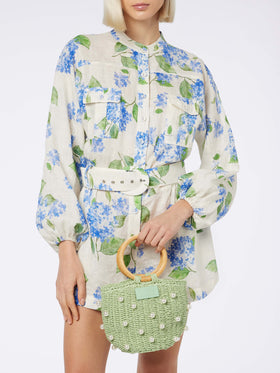 Woman floral linen playsuit Hanniel - MC2 Saint Barth