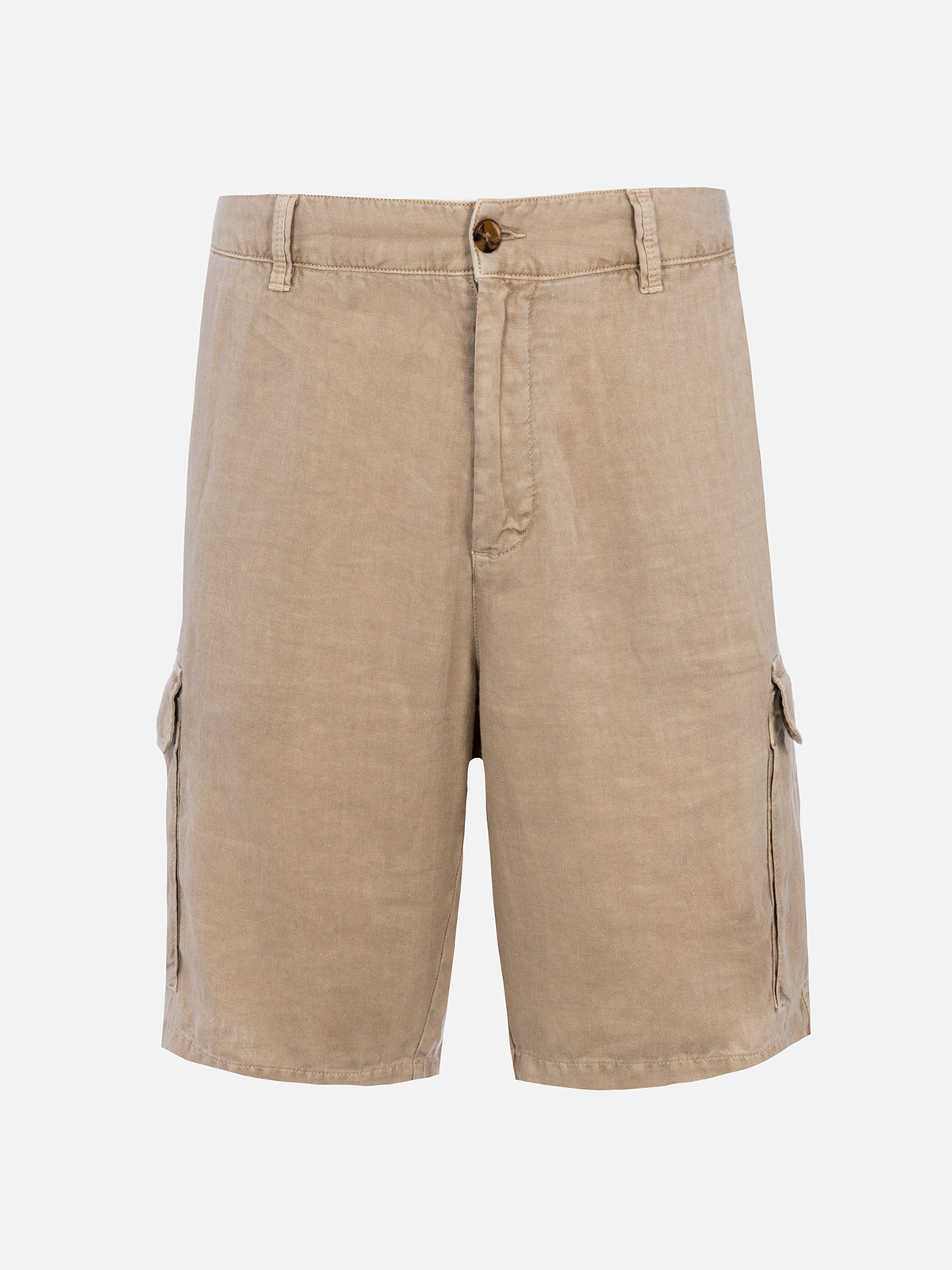 Man beige linen bermuda shorts Rodi - MC2 Saint Barth