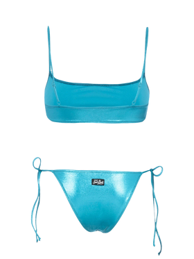 Woman lamina teal bralette bikini Sadie Marielle - MC2 Saint Barth