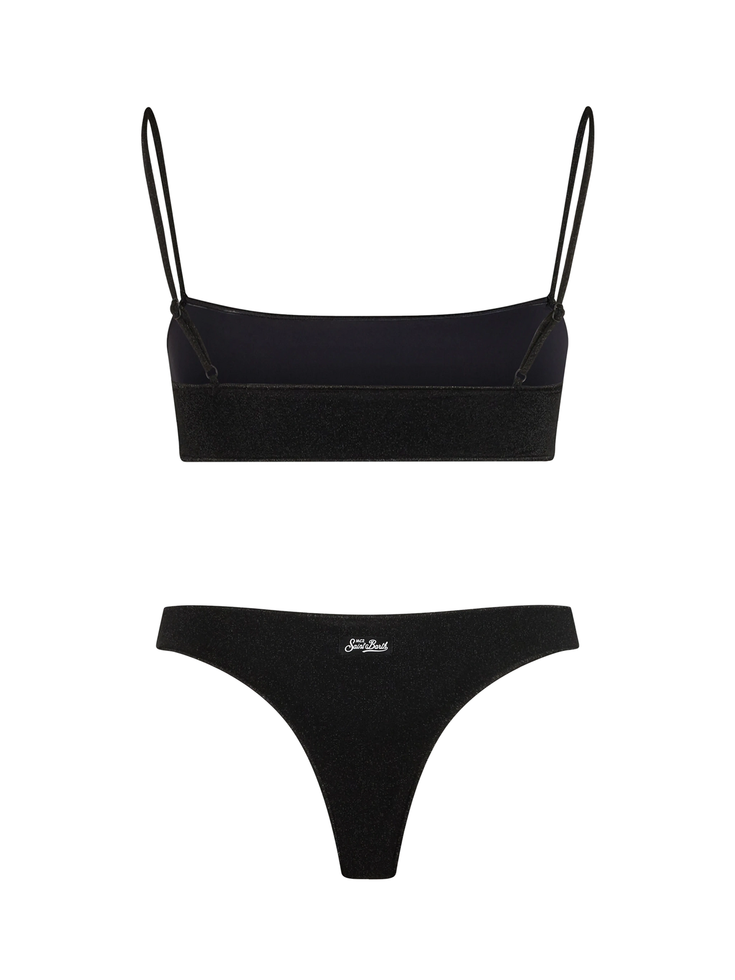 Woman black lurex bralette bikini Sadie Naomi - MC2 Saint Barth