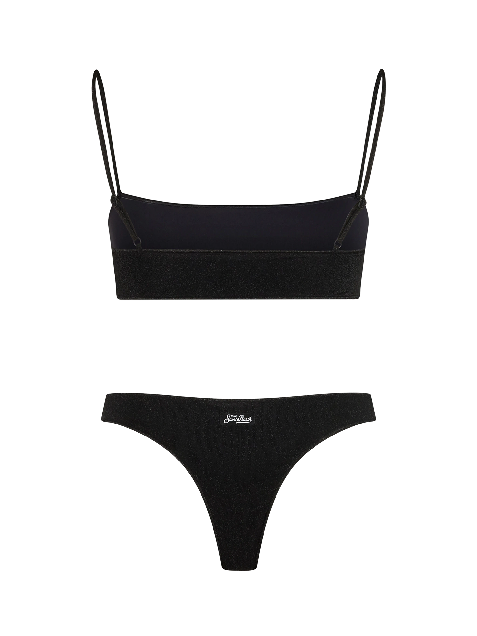 Woman black lurex bralette bikini Sadie Naomi - MC2 Saint Barth