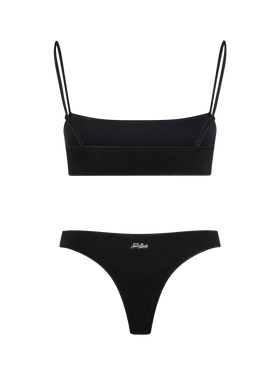Woman black lurex bralette bikini Sadie Naomi - MC2 Saint Barth