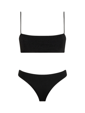 Woman black lurex bralette bikini Sadie Naomi - MC2 Saint Barth