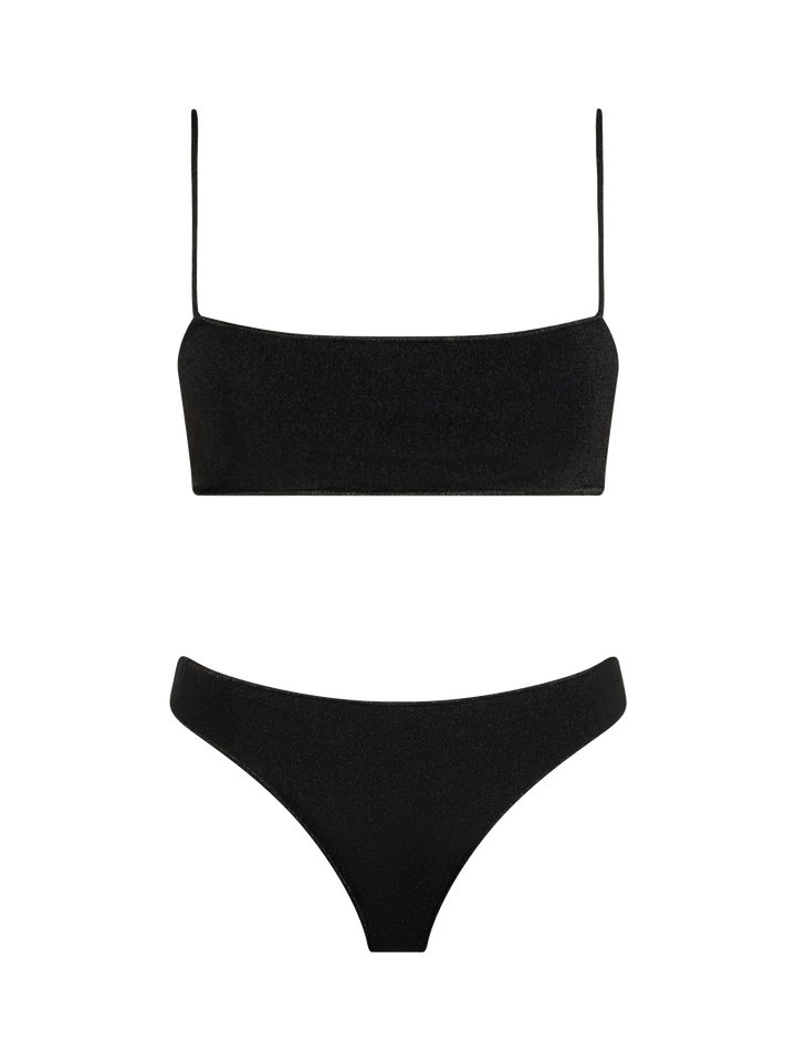 Woman black lurex bralette bikini Sadie Naomi - MC2 Saint Barth