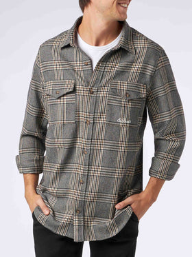 Man wooly shirt with Prince of Wales pattern - MC2 Saint Barth