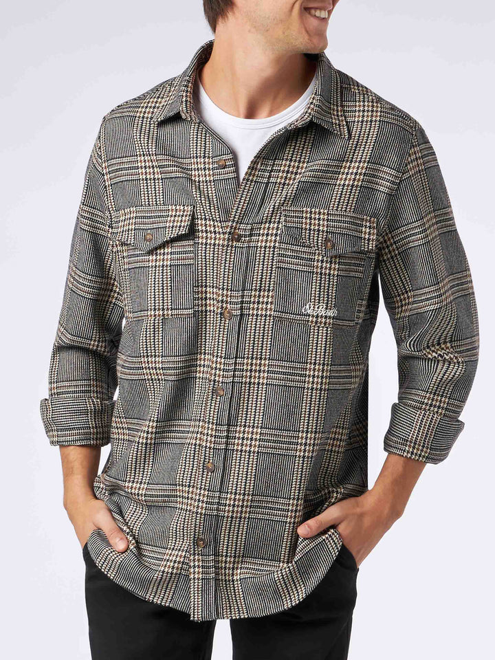 Man wooly shirt with Prince of Wales pattern - MC2 Saint Barth