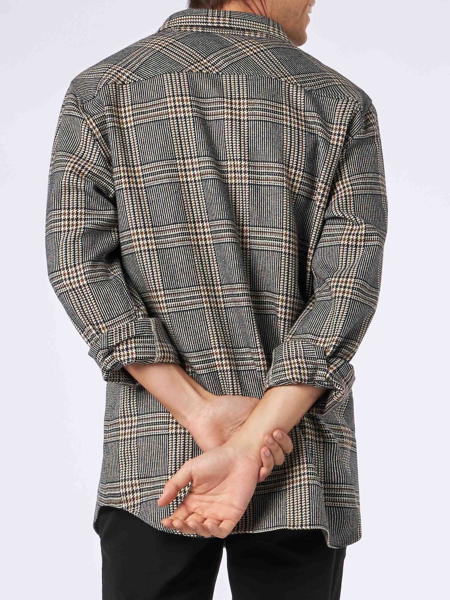 Man wooly shirt with Prince of Wales pattern - MC2 Saint Barth