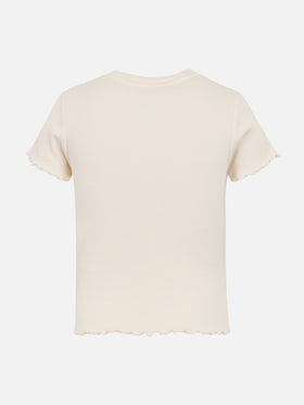 Girl ribbed t-shirt Serena Jr with Baby Star embroidery - MC2 Saint Barth