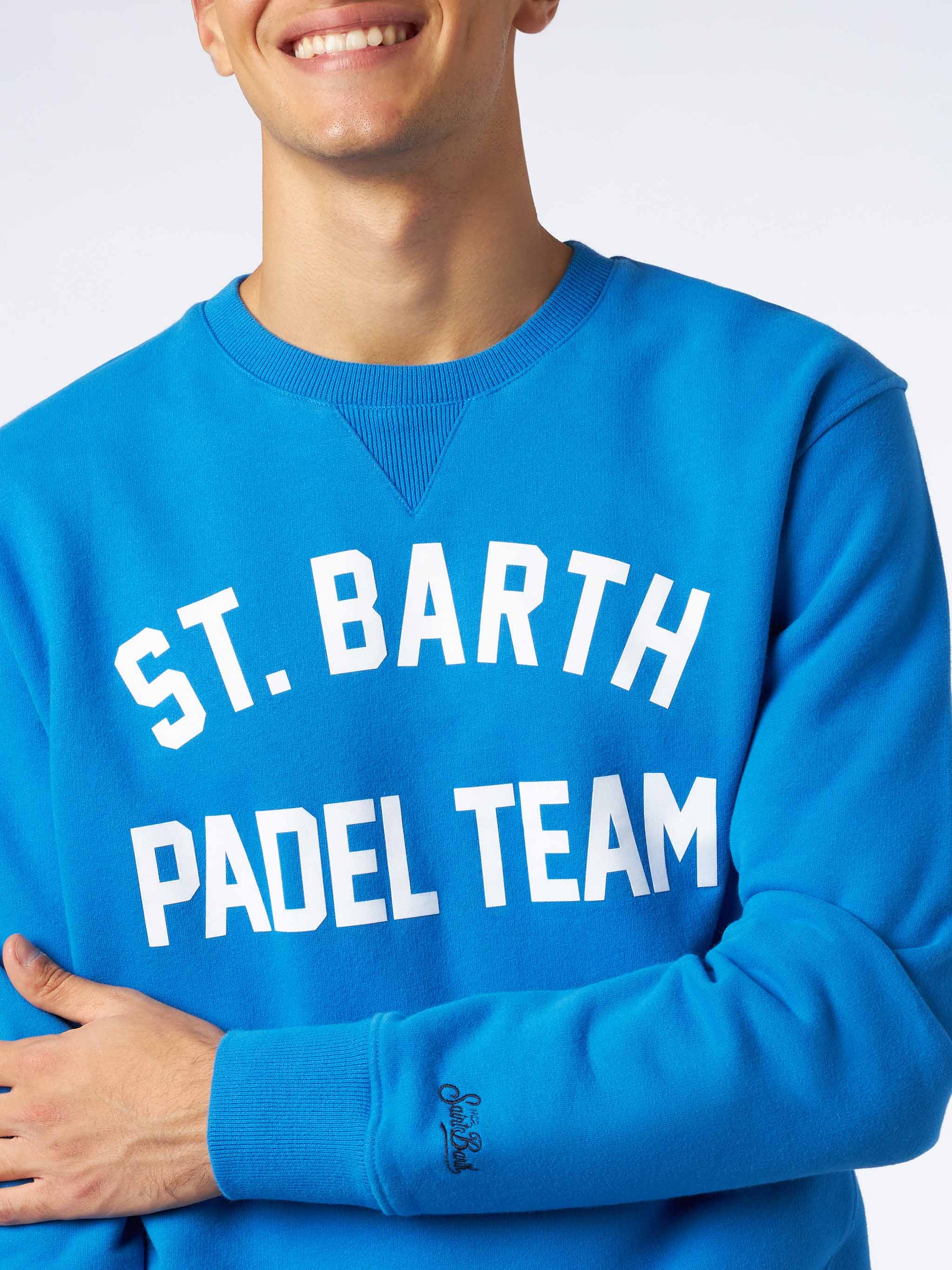Cotton sweatshirt with St. Barth Padel Team print - MC2 Saint Barth