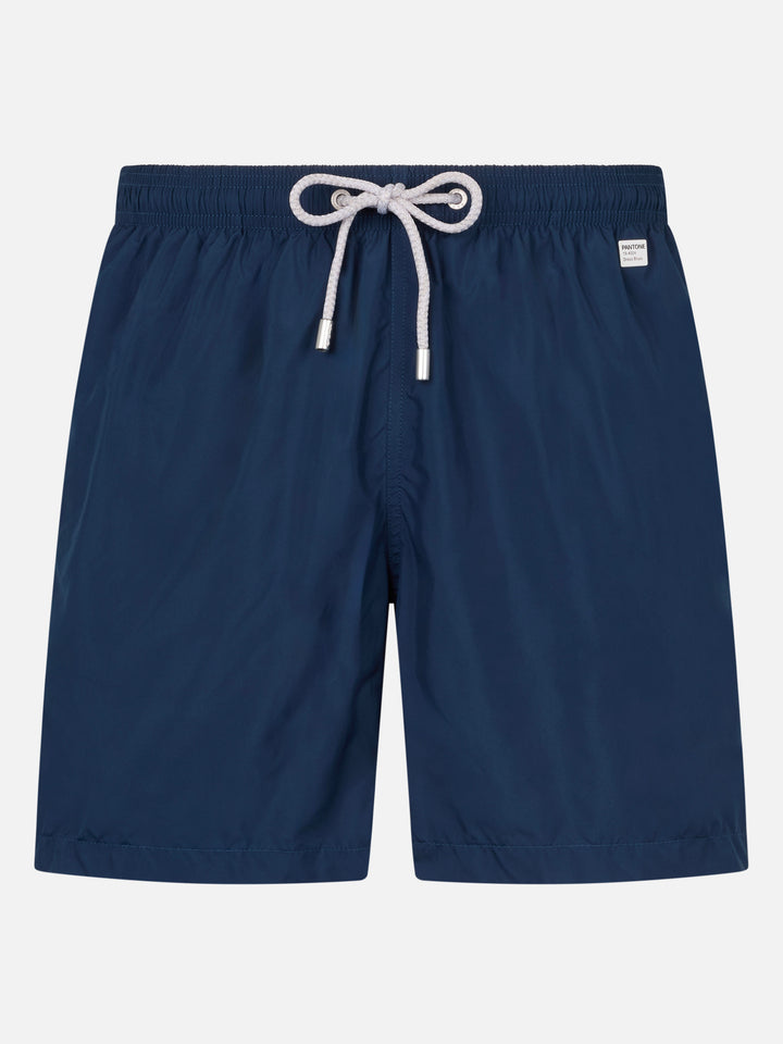 Man lightweight fabric navy swim shorts Lighting Pantone | PANTONE® SPECIAL EDITION - MC2 Saint Barth