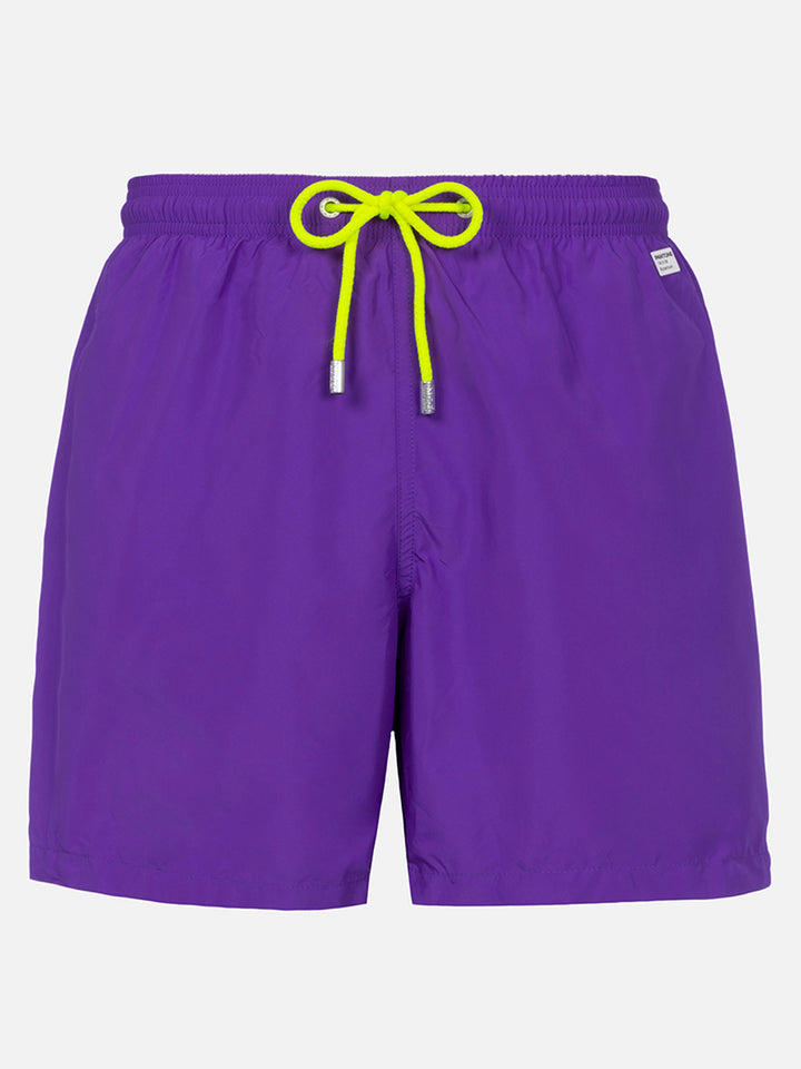 Man lightweight fabric purple swim shorts Lighting Pantone | PANTONE® SPECIAL EDITION - MC2 Saint Barth