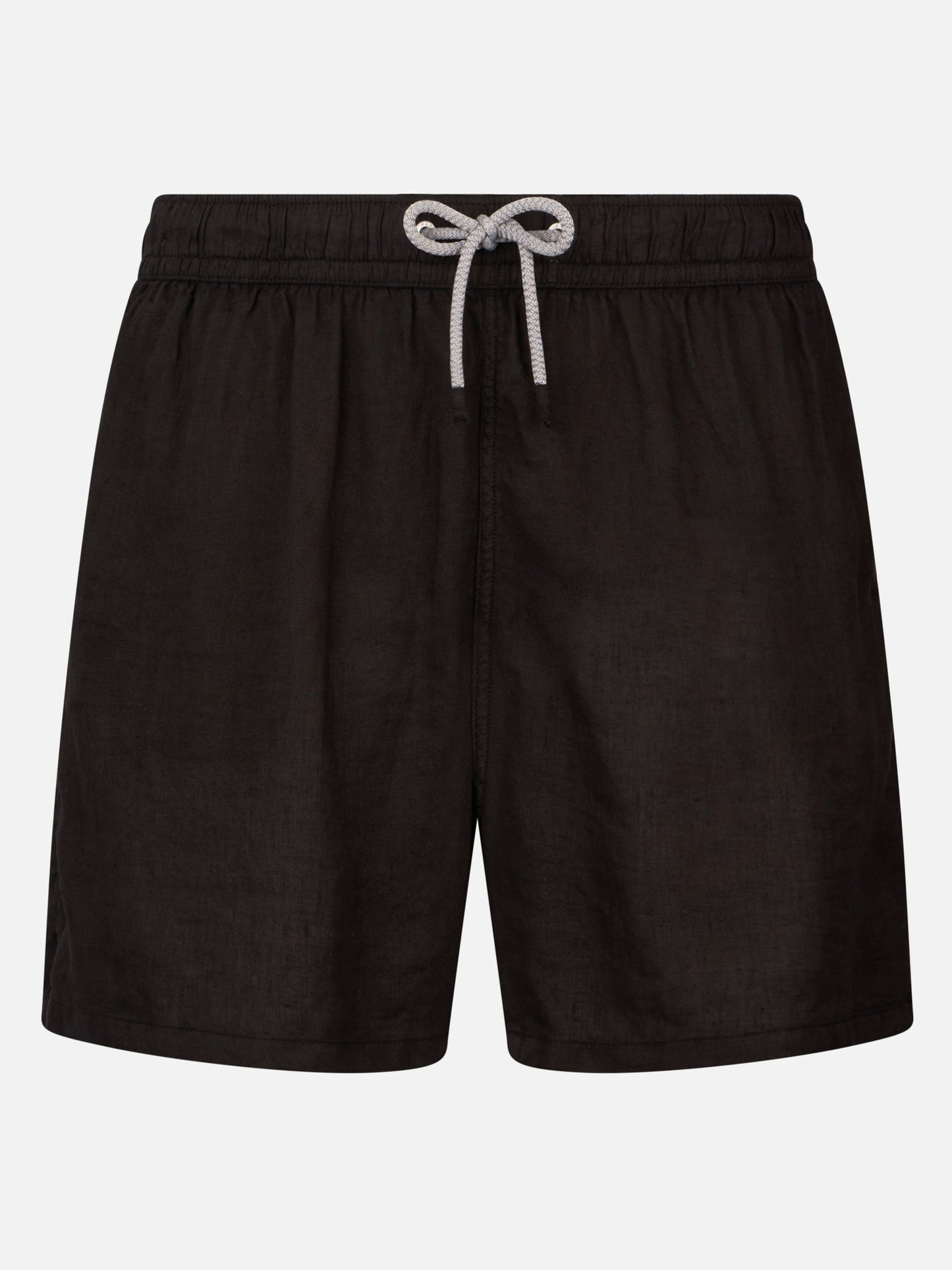 Man mid-length black linen swim-shorts Gustavia - MC2 Saint Barth