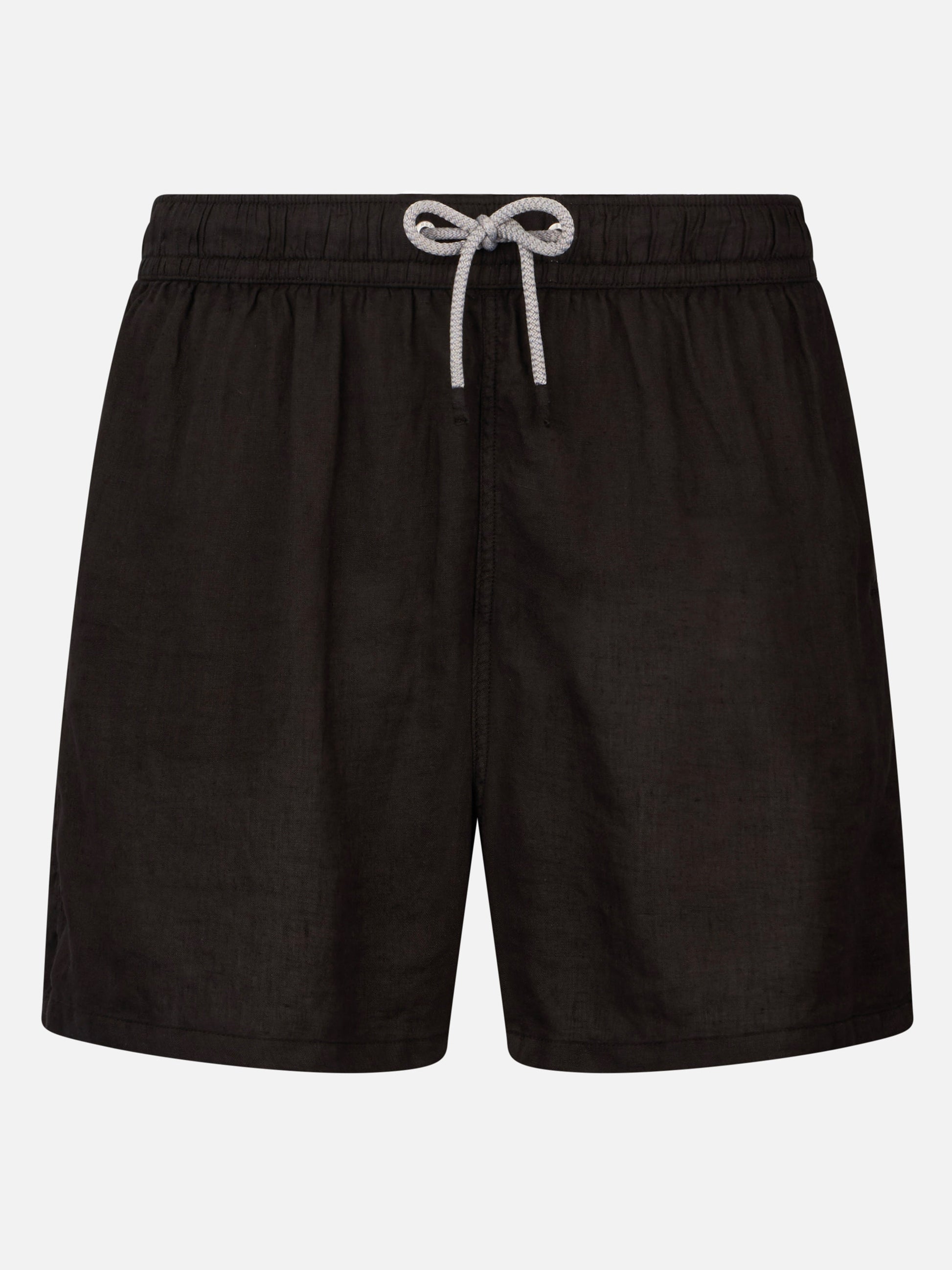 Man mid-length black linen swim-shorts Gustavia - MC2 Saint Barth