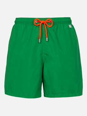 Man lightweight fabric grass green swim-shorts Lighting Pantone | PANTONE® SPECIAL EDITION - MC2 Saint Barth