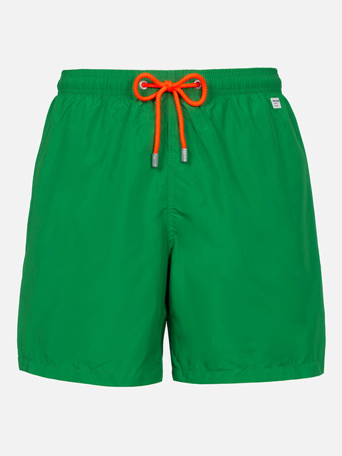 Man lightweight fabric grass green swim-shorts Lighting Pantone | PANTONE® SPECIAL EDITION - MC2 Saint Barth