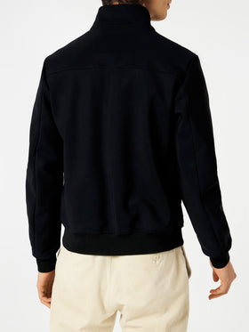 Man mid-weight black bomber jacket Traveler - MC2 Saint Barth