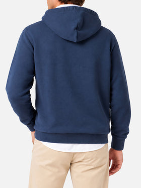 Sudadera con capucha Tribeca blue con parche de rizo 